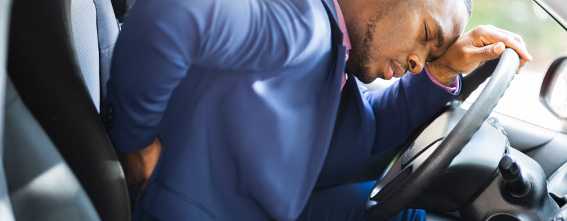 patient with sciatica in need of auto accident injury care in Lexington